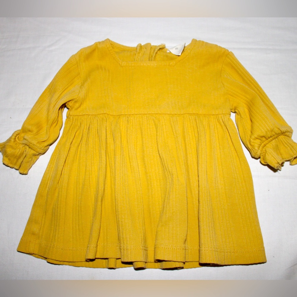 Kate Quinn Girls Yellow Mustard Dress Size 3-6 Months
